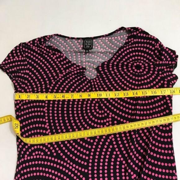 Suzie In The City Polka Dot Short Sleeve Top XL - Picture 4 of 9